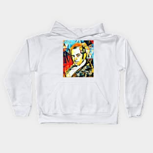 Washington Irving Abstract Portrait | Washington Irving Abstract Artwork 15 Kids Hoodie